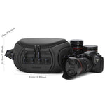 Borsa a tracolla/petto QISEMIAN per fotocamera da uomo con divisori rimovibili, ideale per la città e il pendolarismo.