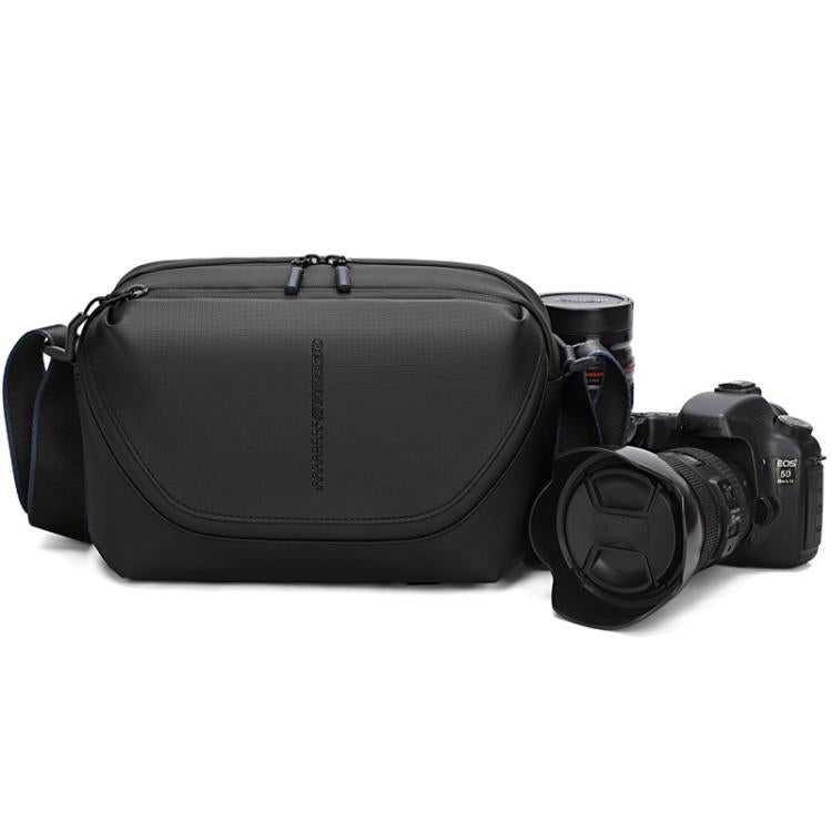 Borsa a tracolla da uomo QISEMIAN All-in-One per fotografia, con inserto rimovibile per fotocamera e supporto per treppiede.