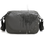 Borsa a tracolla da uomo QISEMIAN All-in-One per fotografia, con inserto rimovibile per fotocamera e supporto per treppiede.