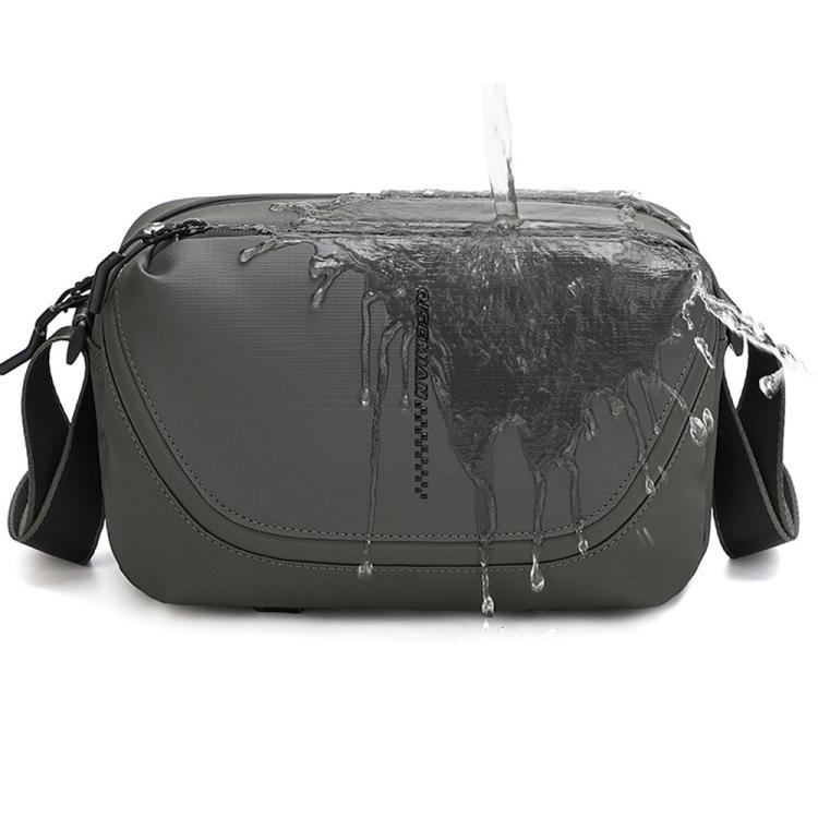 Borsa a tracolla da uomo QISEMIAN All-in-One per fotografia, con inserto rimovibile per fotocamera e supporto per treppiede.