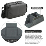 Borsa a tracolla da uomo QISEMIAN All-in-One per fotografia, con inserto rimovibile per fotocamera e supporto per treppiede.