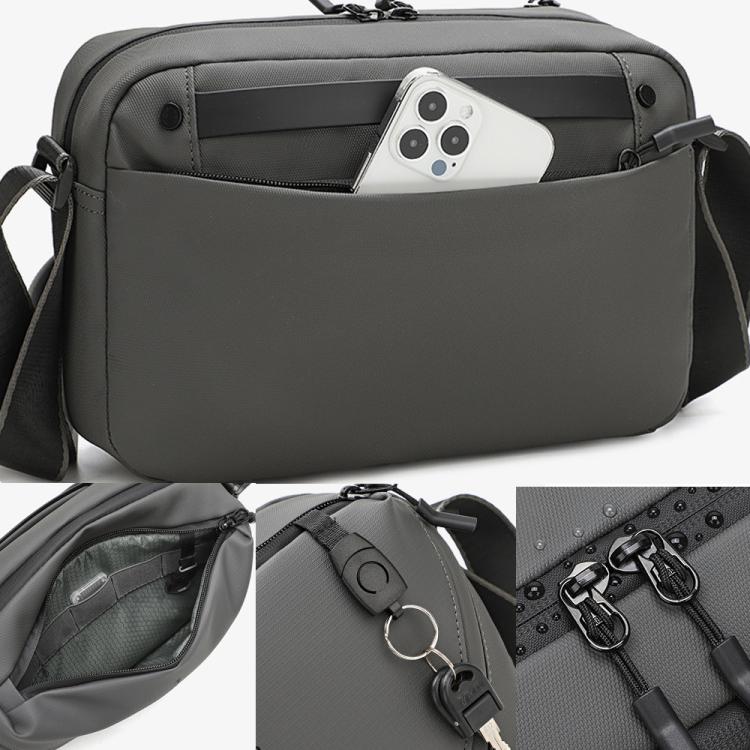 Borsa a tracolla da uomo QISEMIAN All-in-One per fotografia, con inserto rimovibile per fotocamera e supporto per treppiede.