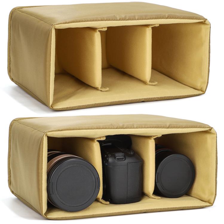 Inserto protettivo per fotocamera con divisori mobili, ideale per fotocamere DSLR/mirrorless, compatibile con zaini e borse a tracolla.