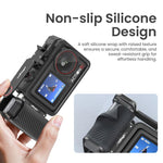 Impugnatura aMaginsn per fotografia di strada per DJI Action 5 Pro/Action 4/Action 3, compatibile con la gabbia originale della fotocamera., Plastic Version, Metal Black, Metal Gray