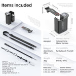 Impugnatura aMaginsn per fotografia di strada per DJI Action 5 Pro/Action 4/Action 3, compatibile con la gabbia originale della fotocamera., Plastic Version, Metal Black, Metal Gray