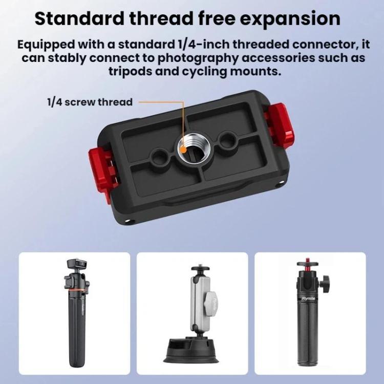 Adattatore di espansione magnetico a sgancio rapido Flymile per DJI Osmo Action 3 / 4 / 5 Pro, For DJI Osmo Action 3 / 4 / 5 Pro