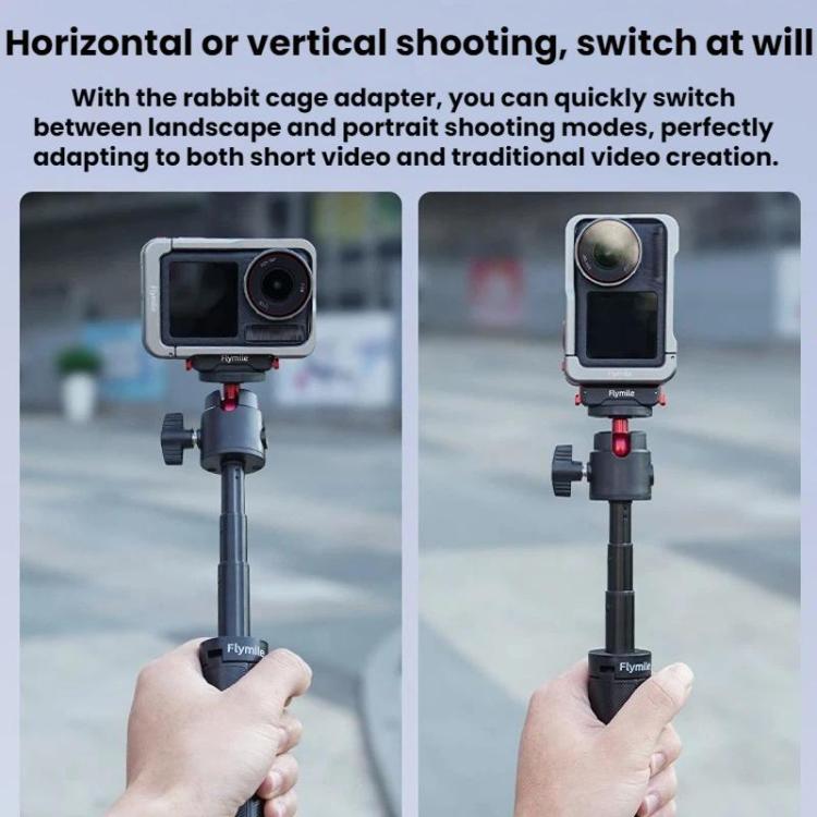 Adattatore di espansione magnetico a sgancio rapido Flymile per DJI Osmo Action 3 / 4 / 5 Pro, For DJI Osmo Action 3 / 4 / 5 Pro