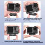 Adattatore di espansione magnetico a sgancio rapido Flymile per DJI Osmo Action 3 / 4 / 5 Pro, For DJI Osmo Action 3 / 4 / 5 Pro