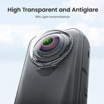 Protezioni per obiettivo standard AMaginsn per Insta360 X4 Air, accessorio di ricambio in vetro protettivo a scatto.