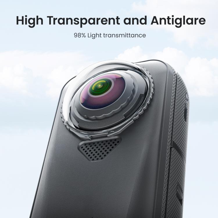 Protezioni per obiettivo standard AMaginsn per Insta360 X4 Air, accessorio di ricambio in vetro protettivo a scatto.