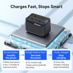 Base di ricarica rapida a doppia batteria per Insta360 X4 Air AMagisn, per 2 batterie contemporaneamente, con indicatore LED.