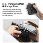 Base di ricarica rapida a doppia batteria per Insta360 X4 Air AMagisn, per 2 batterie contemporaneamente, con indicatore LED.