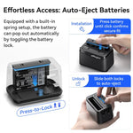 Base di ricarica rapida a doppia batteria per Insta360 X4 Air AMagisn, per 2 batterie contemporaneamente, con indicatore LED.