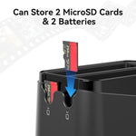 Base di ricarica rapida a doppia batteria per Insta360 X4 Air AMagisn, per 2 batterie contemporaneamente, con indicatore LED.
