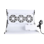 BLUEQUE BQ-858-5 Aspiratore per polvere di unghie da tavolo con poggiapolsi, filtro a rete e tripla ventola, US Plug, EU Plug