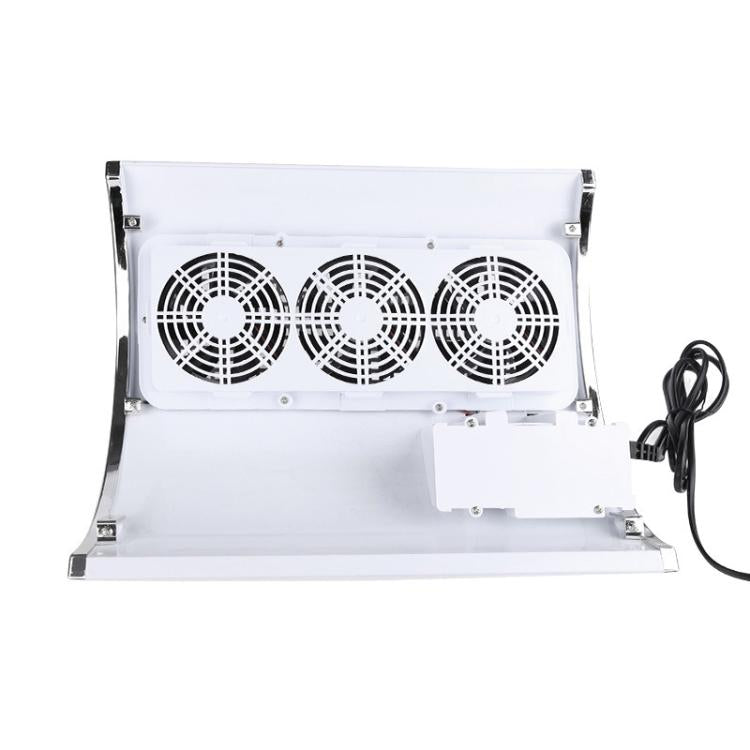 BLUEQUE BQ-858-5 Aspiratore per polvere di unghie da tavolo con poggiapolsi, filtro a rete e tripla ventola, US Plug, EU Plug