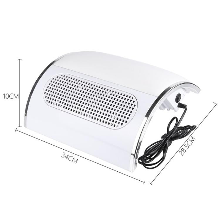 BLUEQUE BQ-858-5 Aspiratore per polvere di unghie da tavolo con poggiapolsi, filtro a rete e tripla ventola, US Plug, EU Plug