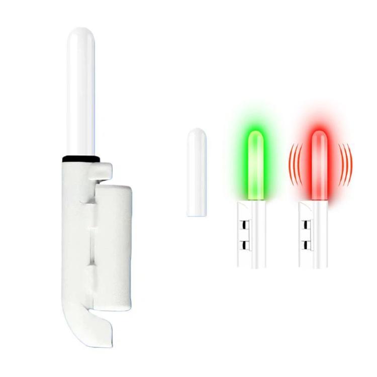 20 pezzi Punta per canna da pesca elettronica notturna con fondo inclinato, leggera e impermeabile, Round-headed Green Light, Round-headed Red Light, Bite-activated Flashing Light