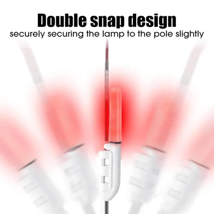 20 pezzi Punta per canna da pesca elettronica notturna con fondo inclinato, leggera e impermeabile, Round-headed Green Light, Round-headed Red Light, Bite-activated Flashing Light