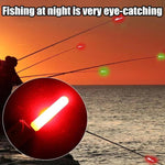 20 pezzi Punta per canna da pesca elettronica notturna con fondo inclinato, leggera e impermeabile, Round-headed Green Light, Round-headed Red Light, Bite-activated Flashing Light