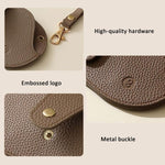 Custodia per occhiali da appendere in pelle PU, astuccio portatile da viaggio per occhiali da vista e da sole.