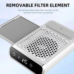 BLUEQUE Aspiratore per polvere di unghie ricaricabile ad alta potenza da 80 W, silenzioso, US Plug, EU Plug