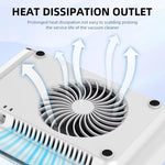 BLUEQUE Aspiratore per polvere di unghie ricaricabile ad alta potenza da 80 W, silenzioso, US Plug, EU Plug