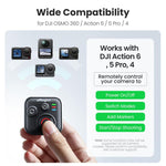 Telecomando Bluetooth aMaginsn per scatto remoto per DJI Osmo Action 6/Action 5 Pro/Action 4/Osmo 360, AA28