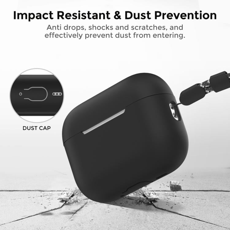Custodia per auricolari AhaStyle PT197 in silicone a copertura totale con cordino, For AirPods Pro 3