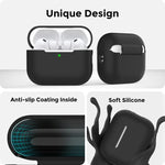 Custodia per auricolari AhaStyle PT197 in silicone a copertura totale con cordino, For AirPods Pro 3