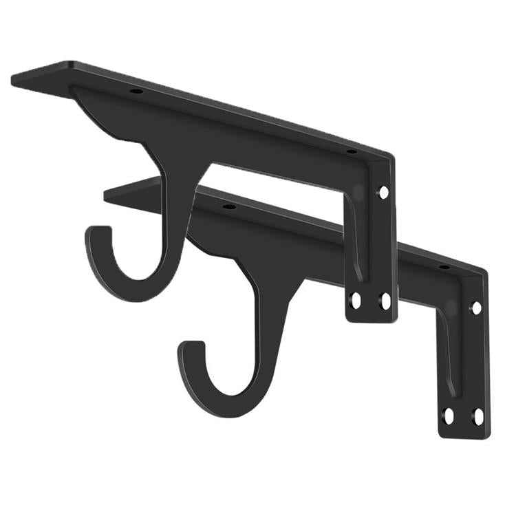 2 staffe di supporto triangolari a parete rinforzate e resistenti, 12 inch Black, 16 inch Black, 18 inch Black, 12 inch White, 16 inch White, 18 inch White