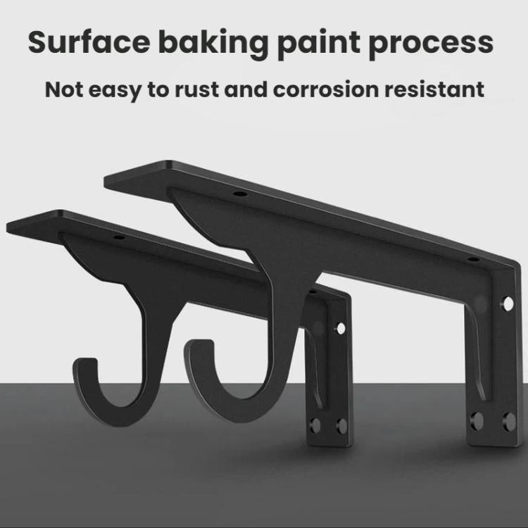 2 staffe di supporto triangolari a parete rinforzate e resistenti, 12 inch Black, 16 inch Black, 18 inch Black, 12 inch White, 16 inch White, 18 inch White