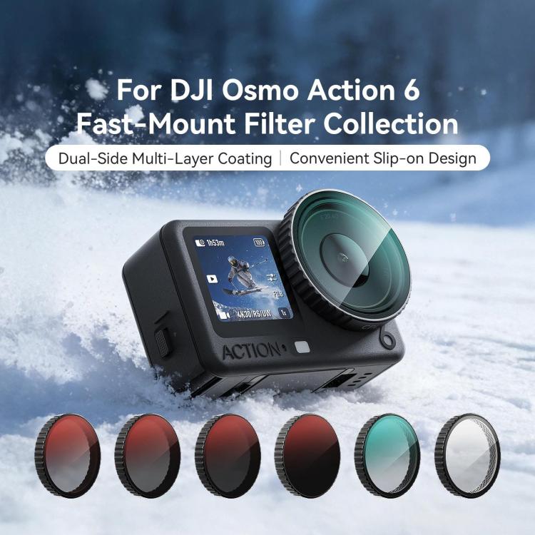 Filtro rapido e copriobiettivo per DJI Osmo Action 6