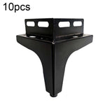 10 gambe di supporto per mobili con viti autofilettanti e staffe angolari a tre punte, 10cm, 13cm