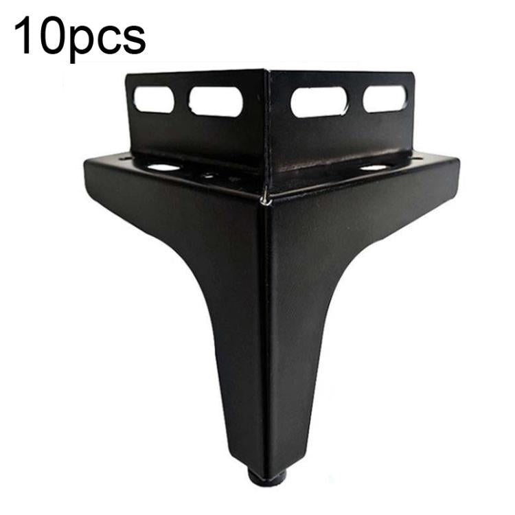 10 gambe di supporto per mobili con viti autofilettanti e staffe angolari a tre punte, 10cm, 13cm