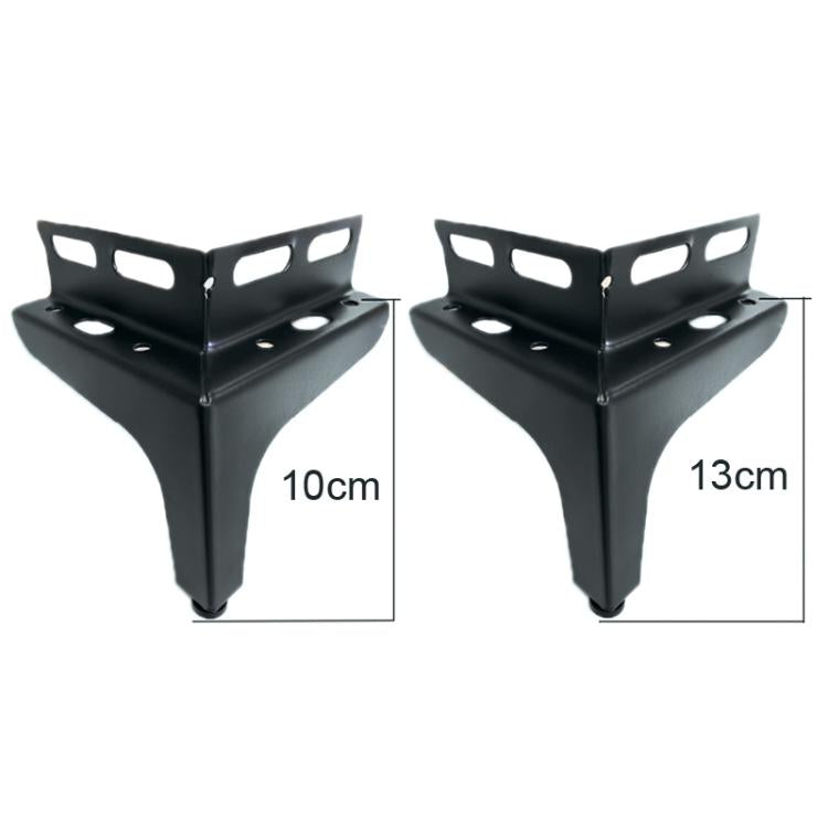 10 gambe di supporto per mobili con viti autofilettanti e staffe angolari a tre punte, 10cm, 13cm