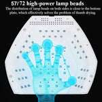 BLUEQUE L8 Lampada per unghie a doppio LED ad alta potenza per polimerizzazione di smalto e gel, dispositivo per fototerapia, 57 Beads US Plug, 57 Beads EU Plug, 72 Beads US Plug, 72 Beads EU Plug