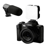 Videocamera digitale HD retrò, fotocamera micro DSLR portatile, DC101 + Microphone, DC101 + Fill Light, DC101 + Microphone + Fill Light