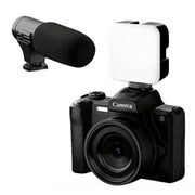 Videocamera digitale HD retrò, fotocamera micro DSLR portatile, DC101 + Microphone, DC101 + Fill Light, DC101 + Microphone + Fill Light