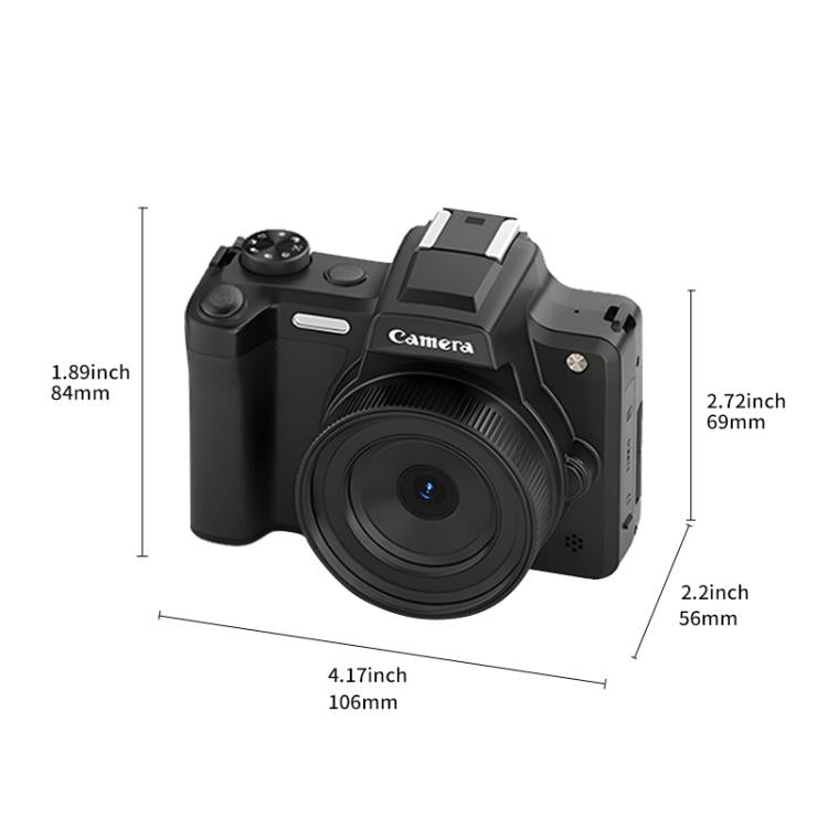 Videocamera digitale HD retrò, fotocamera micro DSLR portatile, DC101 + Microphone, DC101 + Fill Light, DC101 + Microphone + Fill Light