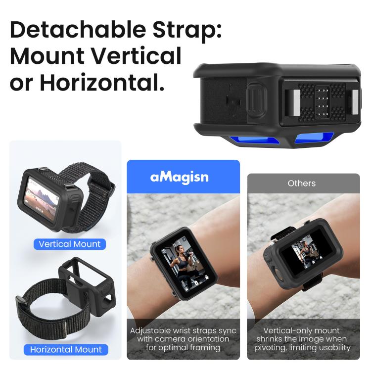 Custodia in silicone aMagins per DJI Osmo Nano Vision Dock con cinturino da polso multifunzionale.