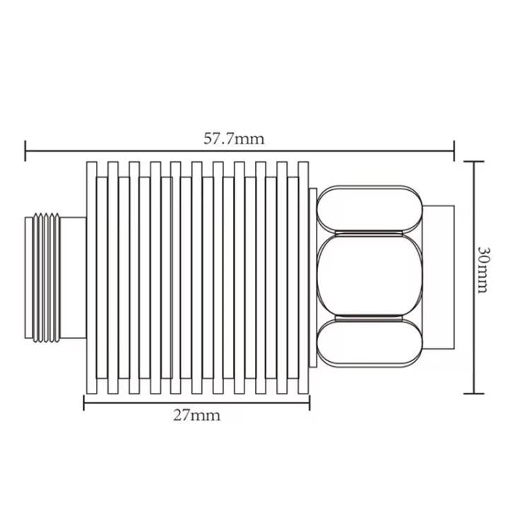 Attenuatore Coassiale N-Type 5W DC-3G 1-50dB