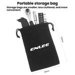 Kit di riparazione per bicicletta ENLEE da 10 pezzi con chiave a cricchetto, set di attrezzi di emergenza multifunzionale per la riparazione di pneumatici., 10pcs