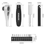 Kit di riparazione per bicicletta ENLEE da 10 pezzi con chiave a cricchetto, set di attrezzi di emergenza multifunzionale per la riparazione di pneumatici., 10pcs