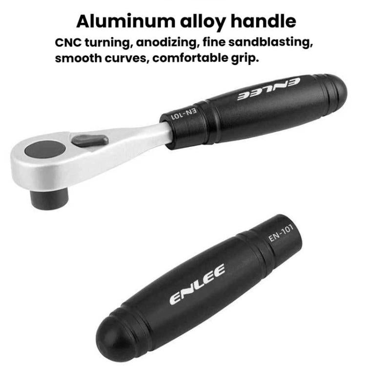 Kit di riparazione per bicicletta ENLEE da 10 pezzi con chiave a cricchetto, set di attrezzi di emergenza multifunzionale per la riparazione di pneumatici., 10pcs