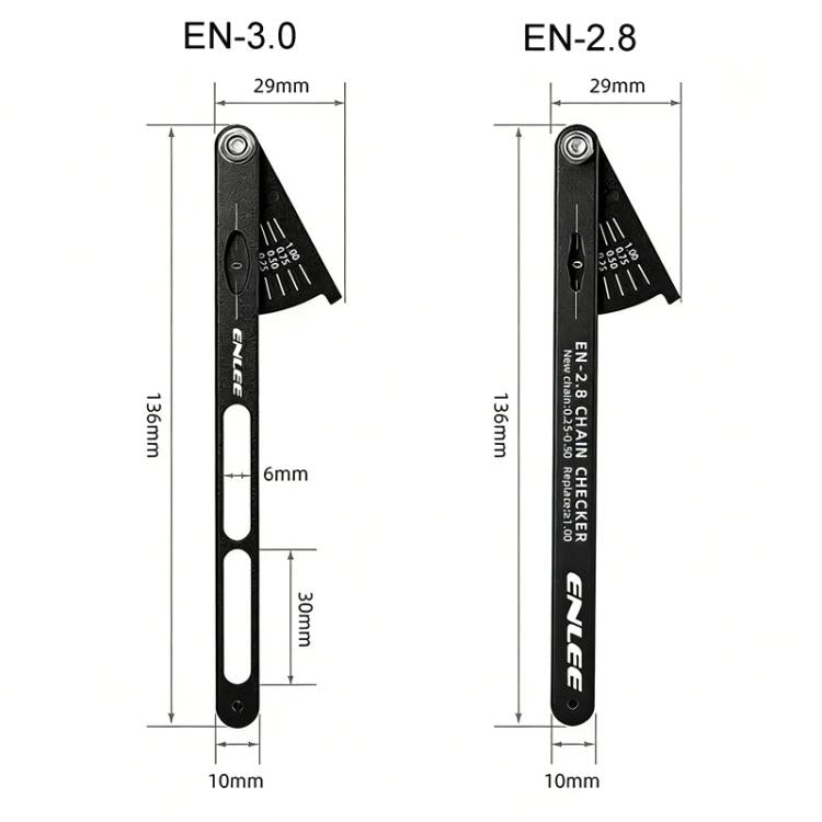 ENLEE Strumento di misurazione dell'usura della catena per biciclette, Standard, Hollow