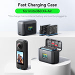 Custodia di ricarica rapida aMaginsn da 36 W per batteria Insta360 X4 Air con display a colori e cavo USB-C integrato., PM13