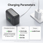 Custodia di ricarica rapida aMaginsn da 36 W per batteria Insta360 X4 Air con display a colori e cavo USB-C integrato., PM13