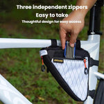 ENLEE PS-S100 Borsa triangolare da telaio per bicicletta, impermeabile, di grande capacità, porta attrezzi