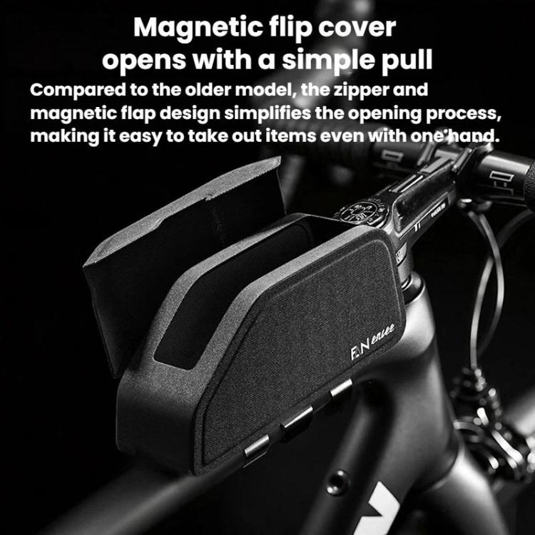ENLEE EGO3 Borsa da telaio anteriore per bicicletta con chiusura magnetica, impermeabile.
